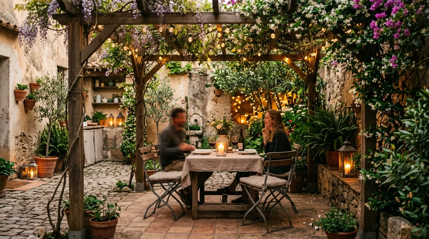 Warm Material Courtyard